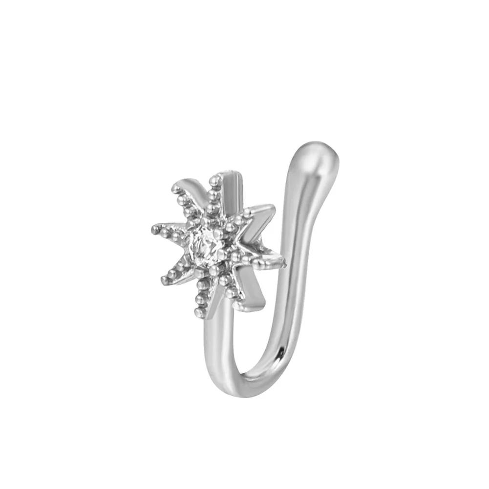 Non-perforated Adjustable U-shaped Nose Clip Star Love Insect Nose Ring Fashion Creative Nasal Ornament Jewelry Accessory