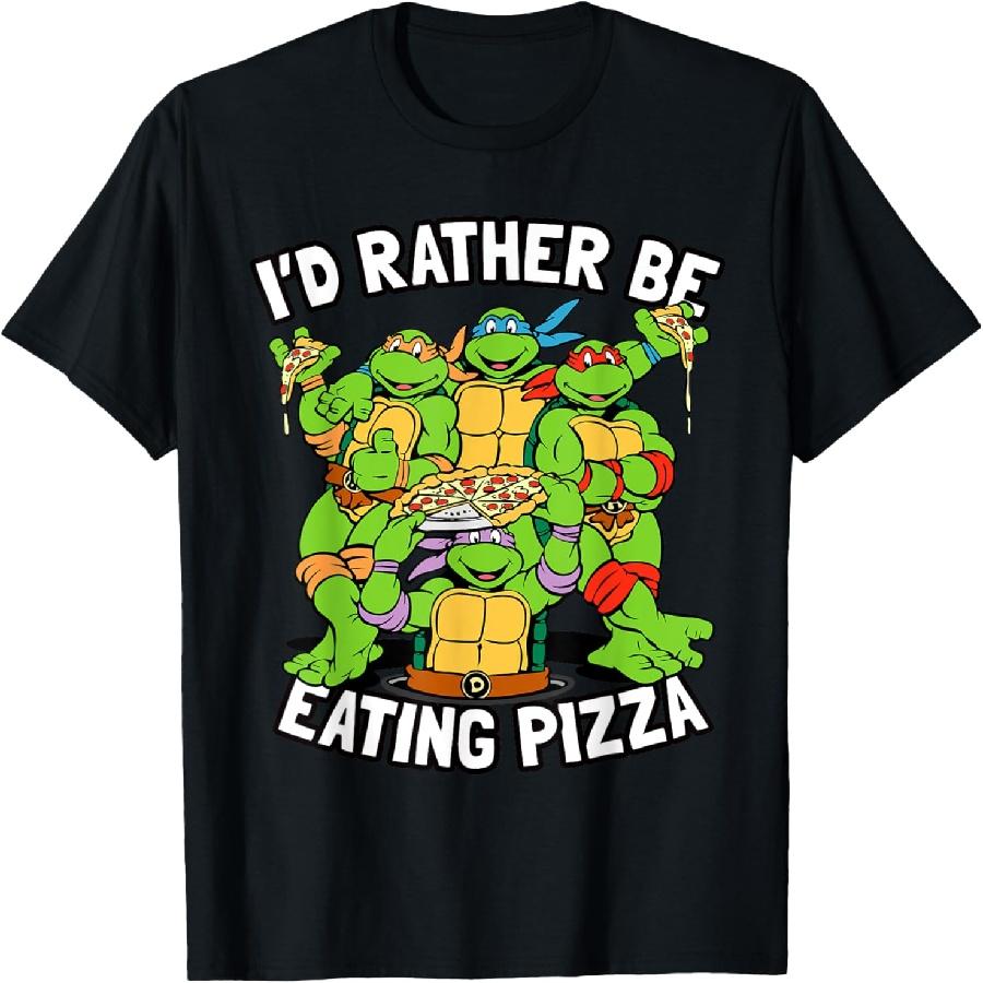 

Mademark x Teenage Mutant Ninja Turtles - I d Rather Be Eating Pizza TMNT T-Shirt XXXXXL чорний