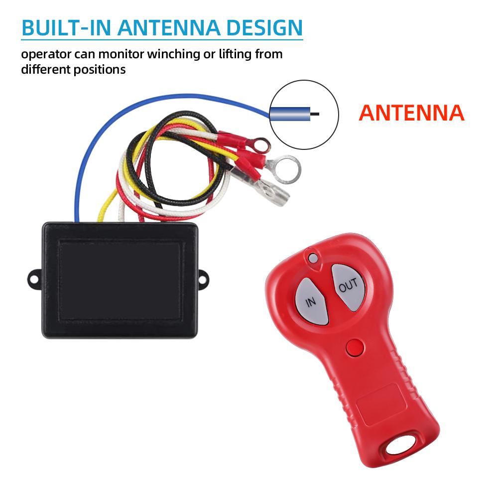12V-24V 50ft Wireless Winch Remote Control Set Kit With Key Fob For Truck ATV SUV Auto Winch(6.5) Best Promotion
