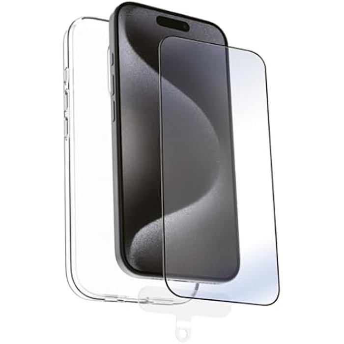 

Чохол - MUVIT - iPhone 16 Pro - Захисне скло - Колір чорний - Жорсткий чорний