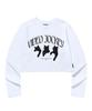 VIDEO JOCKEY Nyangnyangnyang Crop Ls T-Shirt [White]