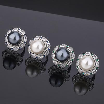 Jewelry Copper Gold Plated Pearl Retro Trend Women'S Ring 16Mm