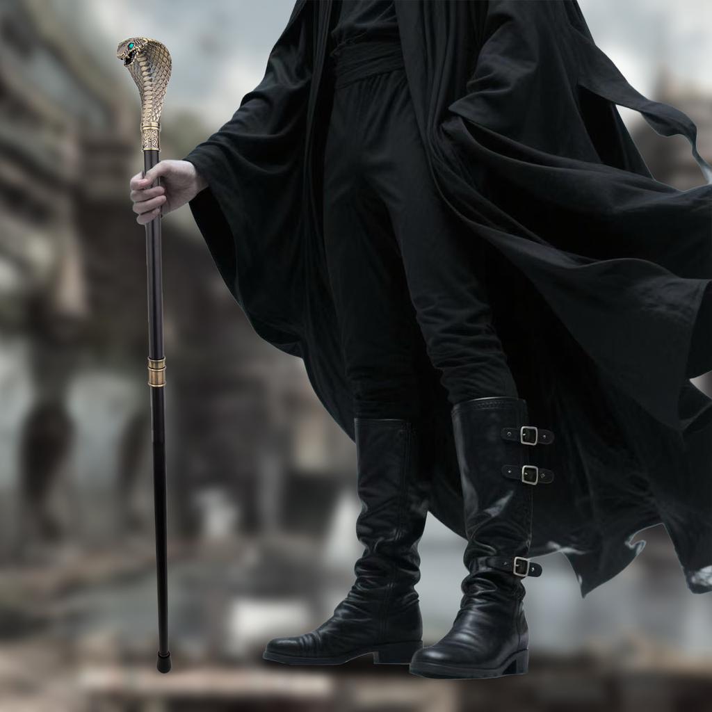 Kupfer Luxus Kobra Schlange Griff Mode Gehstock für Party Dekorative Gehhilfe Elegantes Krummstab Knauf Gehstock 94cm