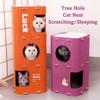 Tree Hole Cat Castle House All-in-one Cat Scratching Post Fun Cat Bed  Four Seasons