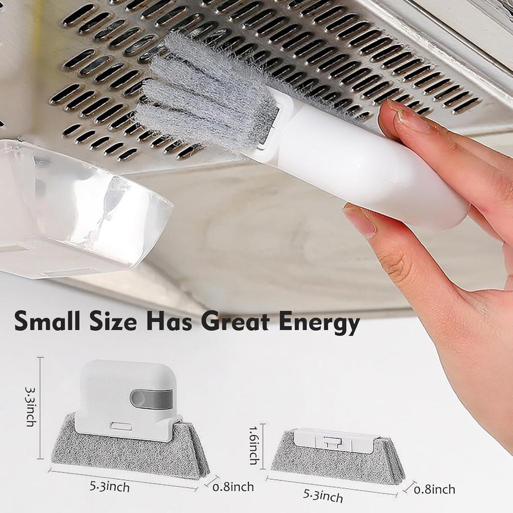 Window Cleaning Brush,Multifucation Groove Cleaning Brush For Household Use, 3 In 1 Window Sliding Door Track Cleaner, Sill, Tile Lines, Shutter, Car