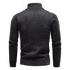 Men's Autumn Winter Plus Velvet Thick High Neck Sweater: European American Fashion Long Sleeve Warm Knitwear Pullover.