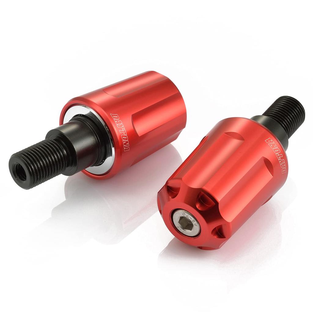 Daytona Aluminum Billet Motorcycle Bar Ends Yamaha M16 Type XSR900 Heavy Weight Bar Ends Revolver Red 17259 (MT-09 Etc.)