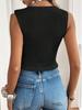 2025 Casual Versatile V-Neck Three-Button Women's Vest T-Shirt