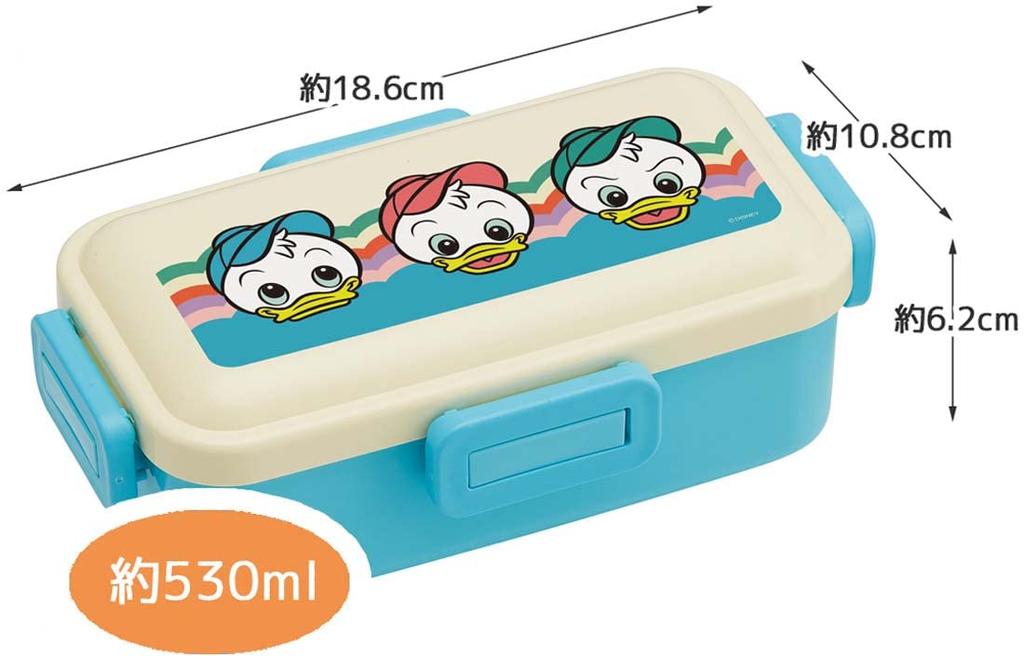 Skater Lunch Box Disney Retro Huey 530ml Antibacterial Fluffy Dome Lid for Women Made in Japan PFLB6AG-A