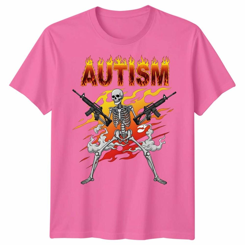Retro Autism Skeleton Meme Funny Unisex Tshirt