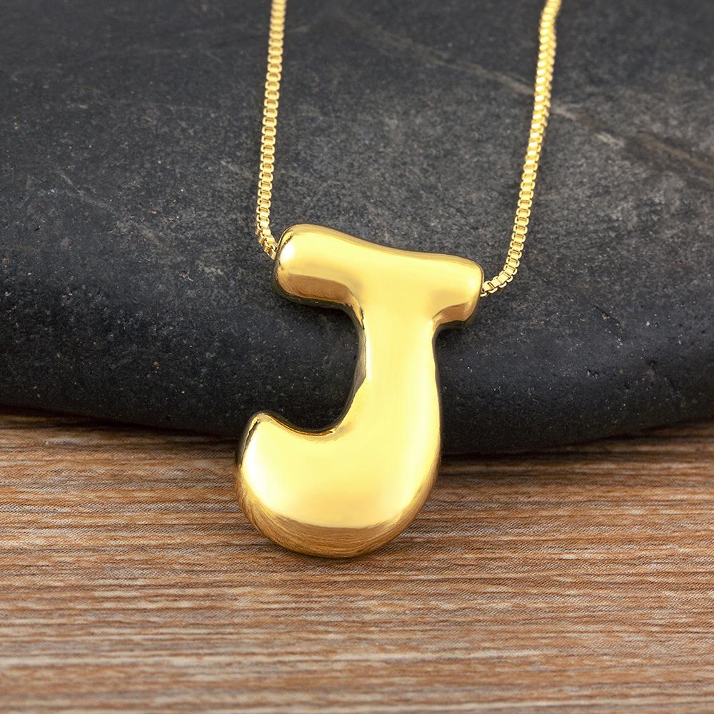 Nidin High Quality Creative Trend A-Z Letters Charm Pendant Necklace For Female Male Name Initials Alphabet Jewelry Accessories