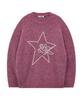 WAIKEI Star Line Boucle Knit Pink
