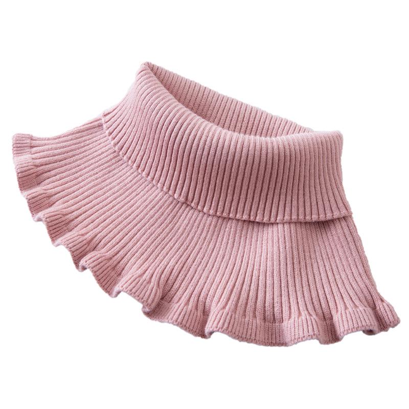 Women's High-Neck Knitted Snood Pullover: Warm, Decorative Wool Collar for Neck and Cervical Spine Protection