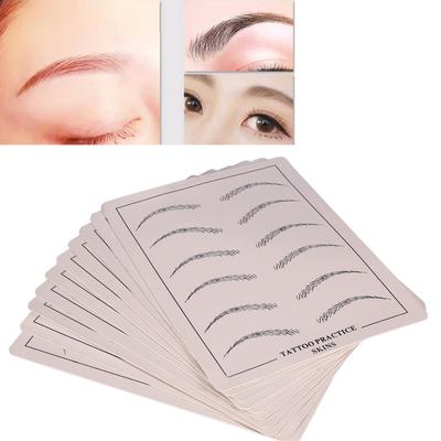 1Pc/10Pcs Tattoo Practice Permanent Makeup Microblading Eyebrow Training Silicone Fake Skin