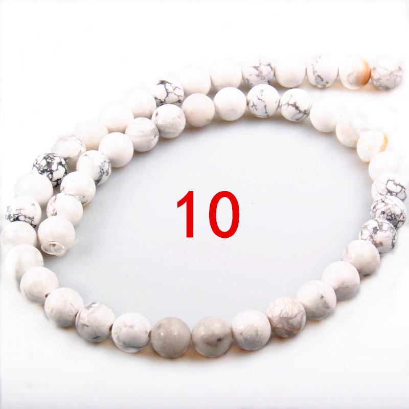 Koni Natural White Turquoise Round Beads for DIY Jewelry Accessories