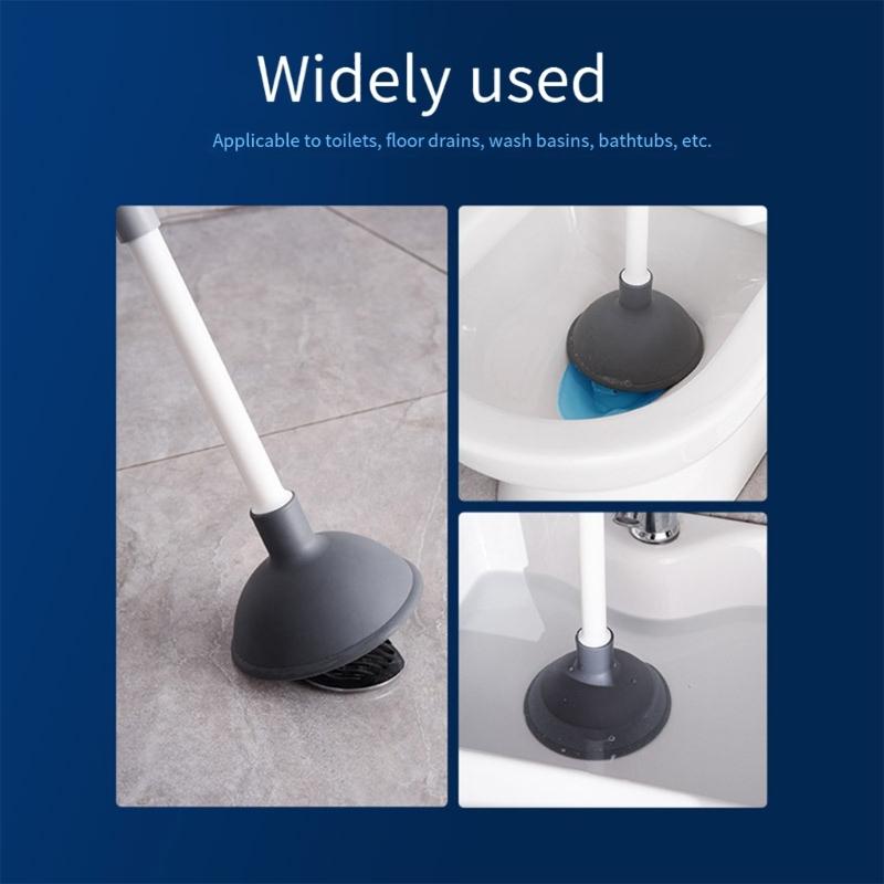 High Pressure Toilet Clog Remover Plunger With Holder Base Easy Storage Design Toilet Bowl Cleaner For Bathroom Cleaning
