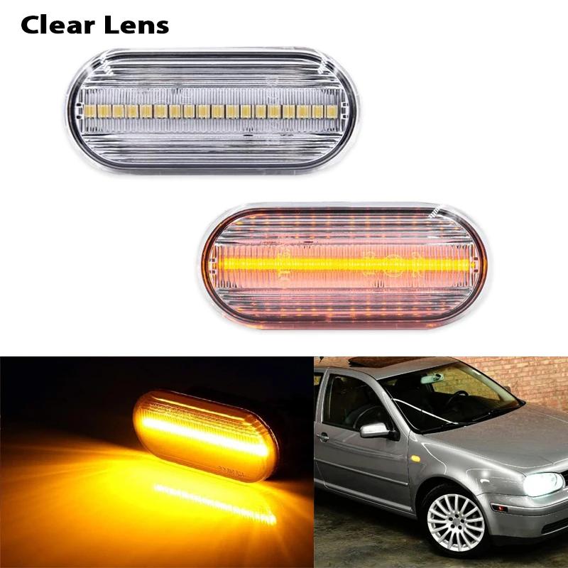 

2pcs Euro Style Smoked Lens Amber LED Side Marker Lights For Volkswagen MK4 Golf Jetta Bora B5/B5.5 Passat or Beetle and GTI R32