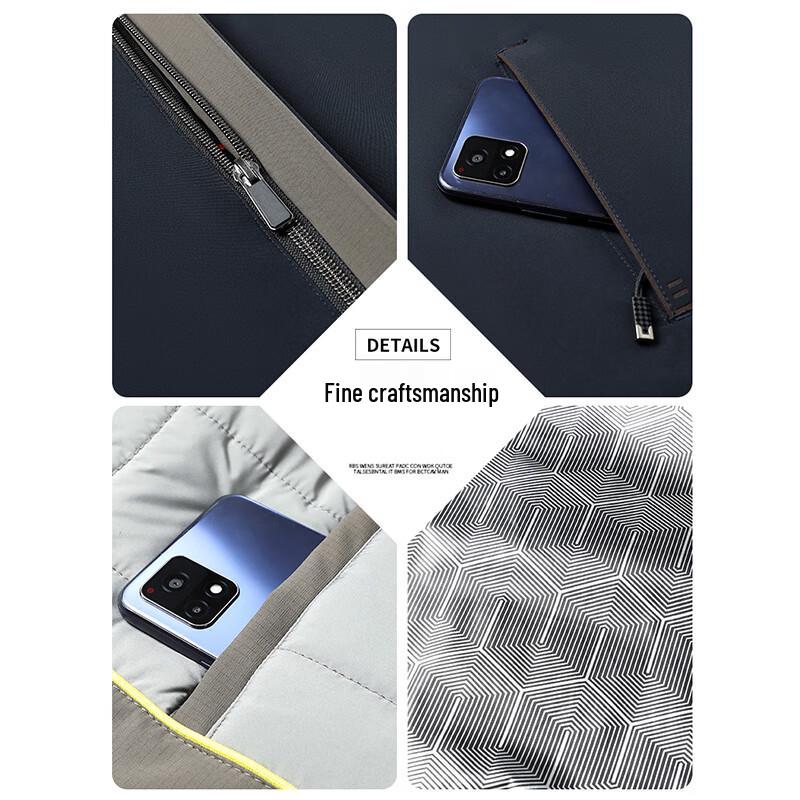 ROMON Men's Autumn/Winter Padded Hooded Jacket