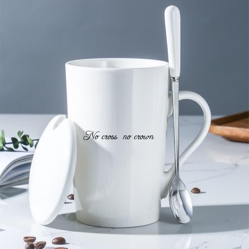 Star-marked Ceramic Mug with Coaster