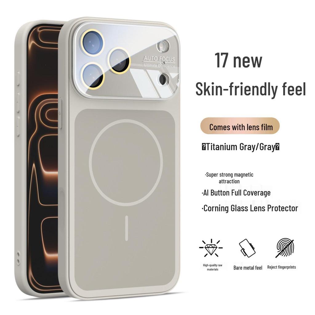 iPhone 17 Pro Max Flüssigsilikon Magnetischer AI-Button Hülle - Apple 16 PM Schutzhülle