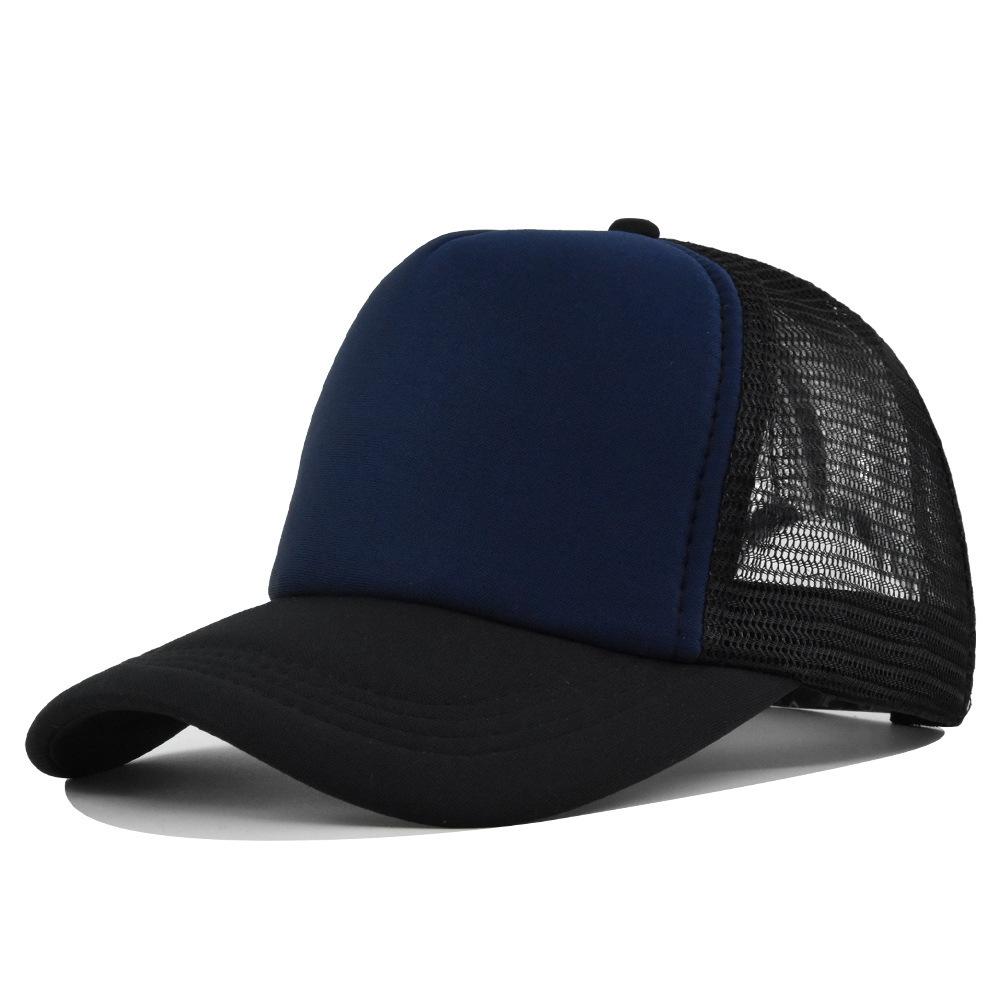 Fashion Desgin Solid Color Sponge Baseball Cap Net Cap Curved Brim Hat Sun Hat Light Mesh Sun Cap Outdoor Women Men