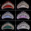 Luxury Zinc Zinc Alloy Princess Crown Sparkling Rhinestone Diadem Girls Party Headbands  Stage Performances