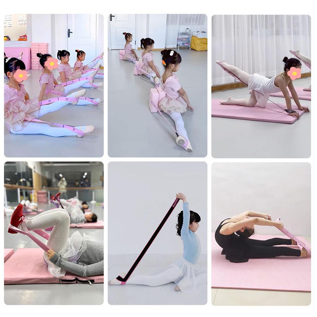 Mirhua High Elasticity Stretch Band with 8 Adjustable Intensity Pilates Band for Leg Elastic Stretching Band for and Ballerina Suitable for Kids and