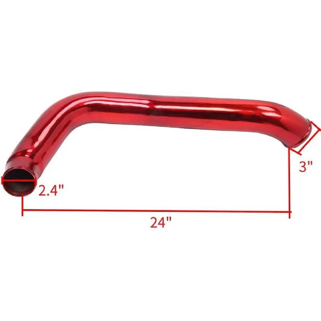Turbo Intercooler Pipe & Intake Elbow For 03-07 Ford F250 6.0L Powerstroke Red Black