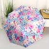 1pc Floral Pattern Themed Umbrella, 8 Rib Frame,Automatic Opening 3 Fold Umbrella, Lightweight and Durable Couple Umbrella-088