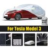 For Tesla Model 3 Car Cover Outdoor Protection Covers Snow Sunshade Waterproof Dustproof Exterior UV Car Accessories