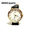 Used Excellent Condition  SEIKO Quartz Ladies Watch Gold [Battery Replaced On June 11th] High-quality New SEIKO Genuine Strap
