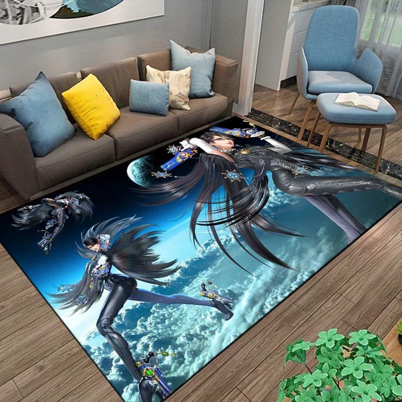 15 Size Bayonetta-game Pattern Rug for Living Room Bathroom Mat Creative Door Mat Bedroom Home Decor Rug Home Accessories