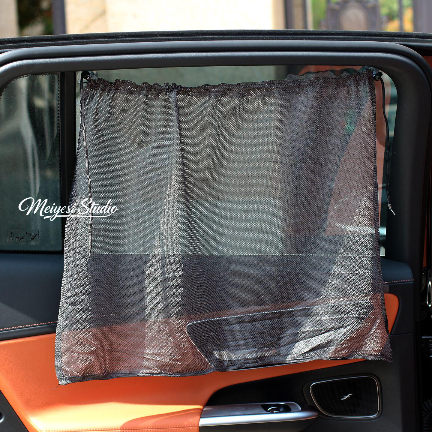 Lace Car Window Sunshade Curtains: Baby Sun Protection, Rear Seat Blackout, Suction Cup Fit
