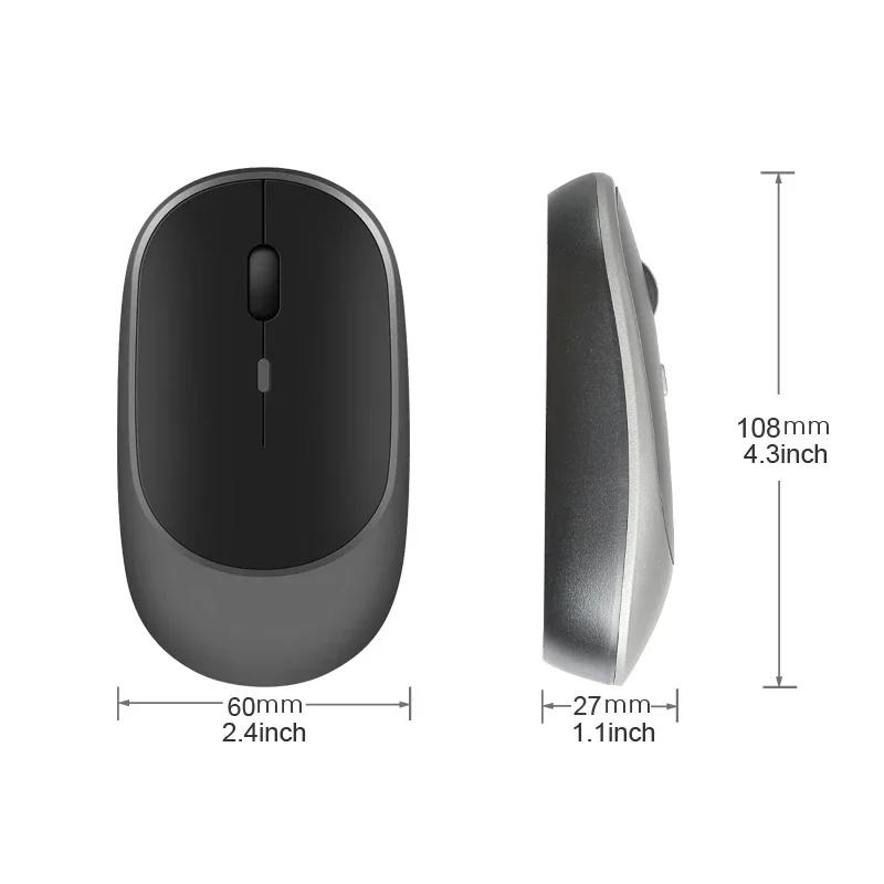 Wireless Mouse Rechargeable Mouse Dual Modes Bluetooth-compatible 2.4G USB Mice For Computer Laptop Tablet Macbook Mause