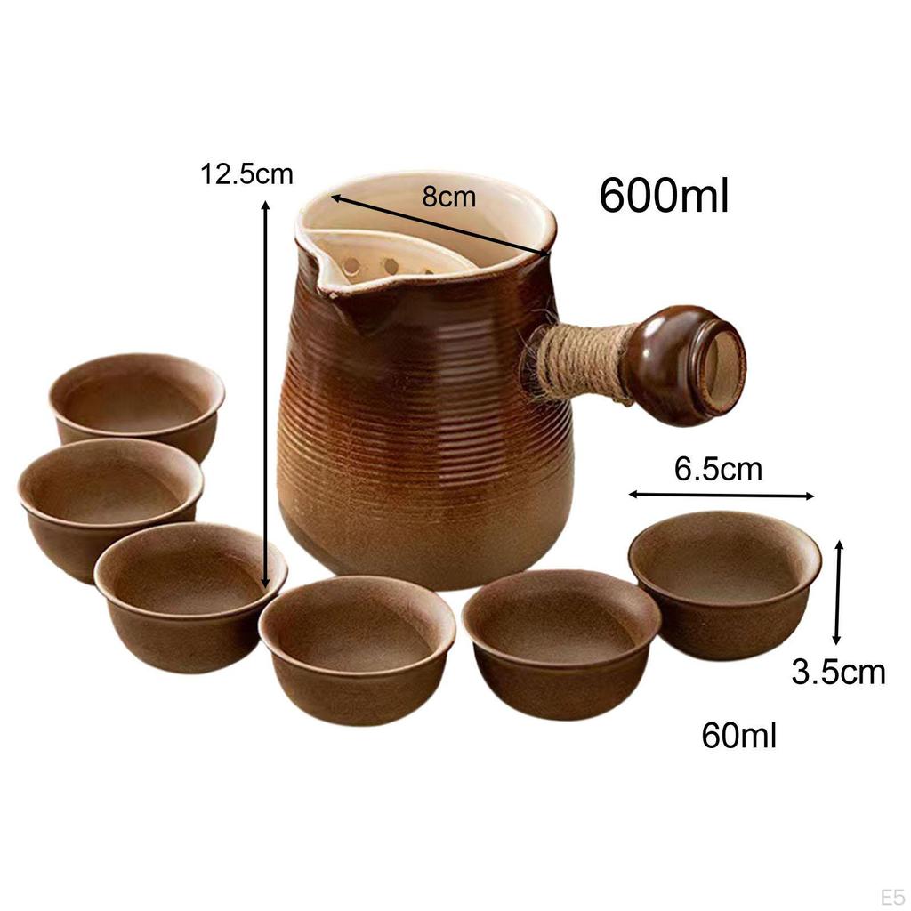 Keramische Teekanne mit Tassen Wasserkessel Kaffeekanne für Innenbereich Kleine Teekessel für Picknick