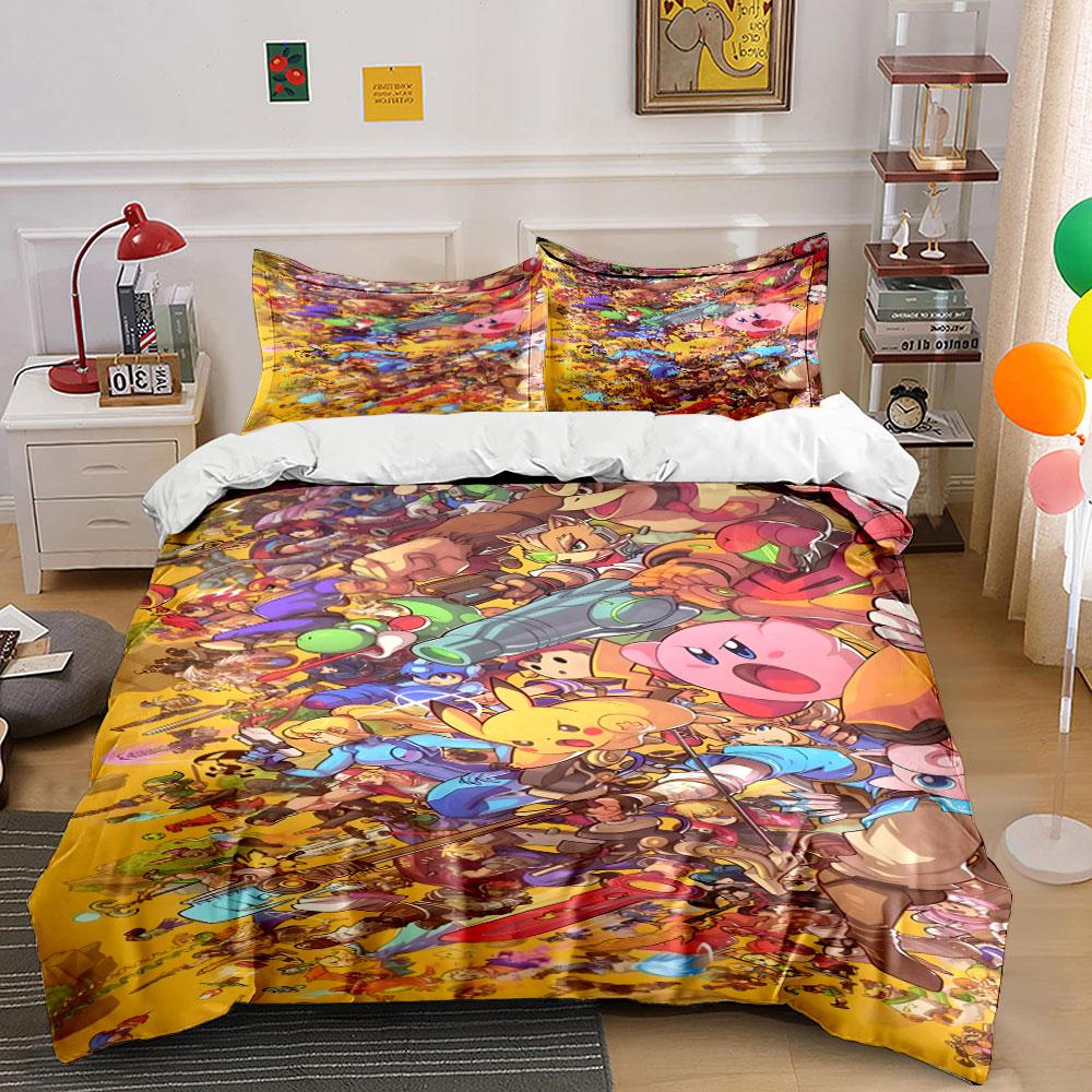 Colorful characters and icons. Bedding sets Duvet cover sets Duvet covers Pillowcases(1* Duvet Cover 2* Pillowcases without duvet insert)