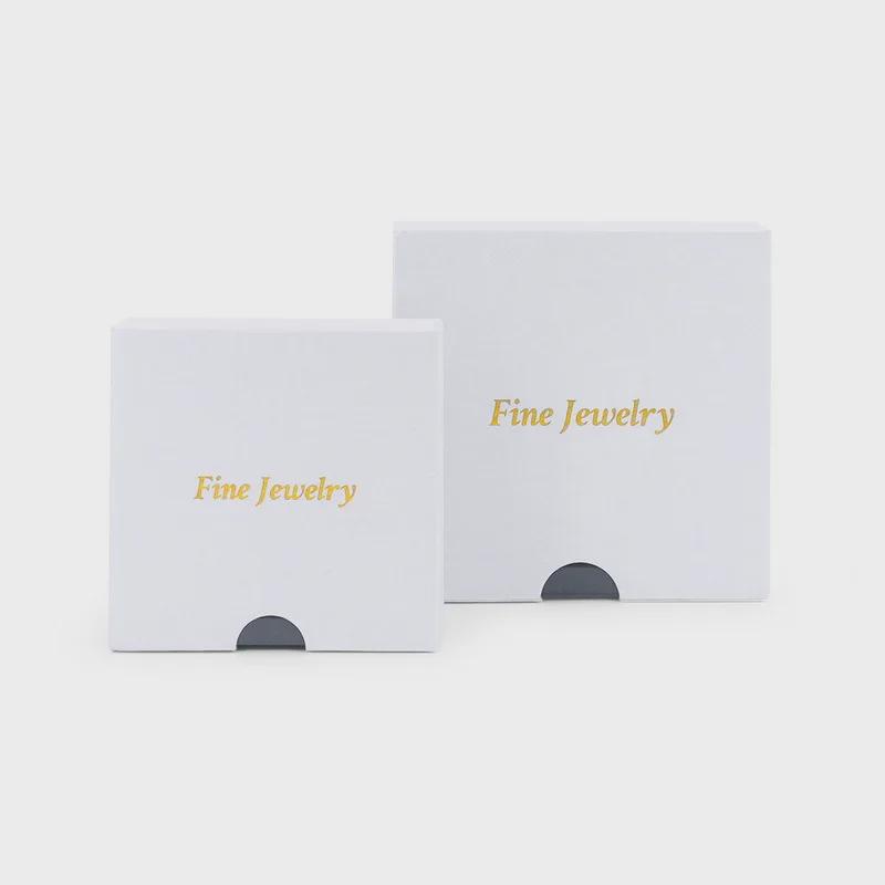 Willson White Jewelry Box with Drawer and PE Transparent Film Packaging for Rings, Earrings, and Necklaces - Free Shipping