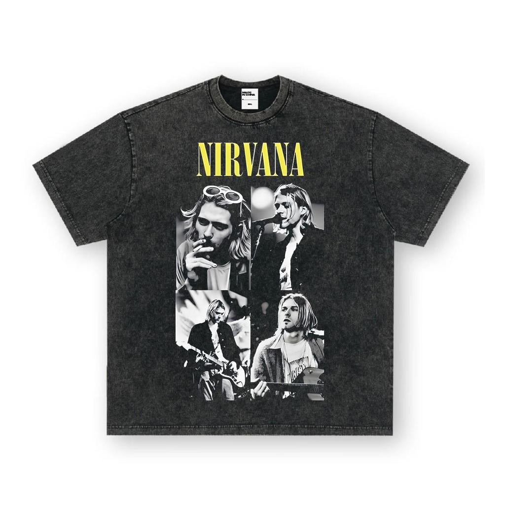 2025 Nirvana Vintage Retro Washed Long Sleeve Tee