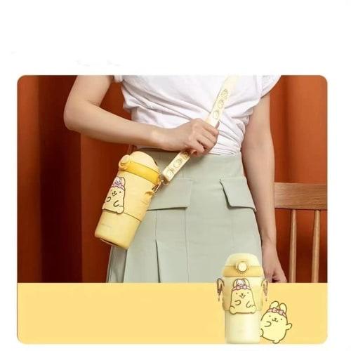 Cinnamoroll, My Melody, and Pompompurin Thermos Water Bottles, Kids Gift, Vacuum Insulated, 500ml, 316 Stainless Steel, Perfect for Commuting, School,