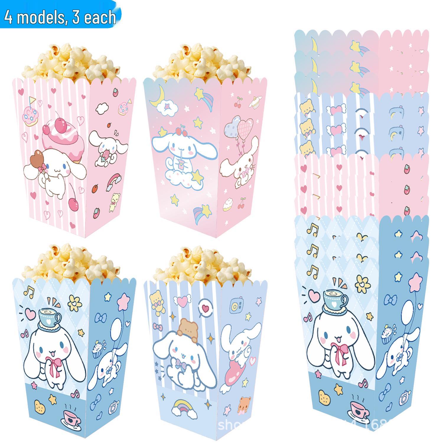 Cinnamoroll Popcorn & Snack Box: Folding Box for Chicken, Candy, & French Fries