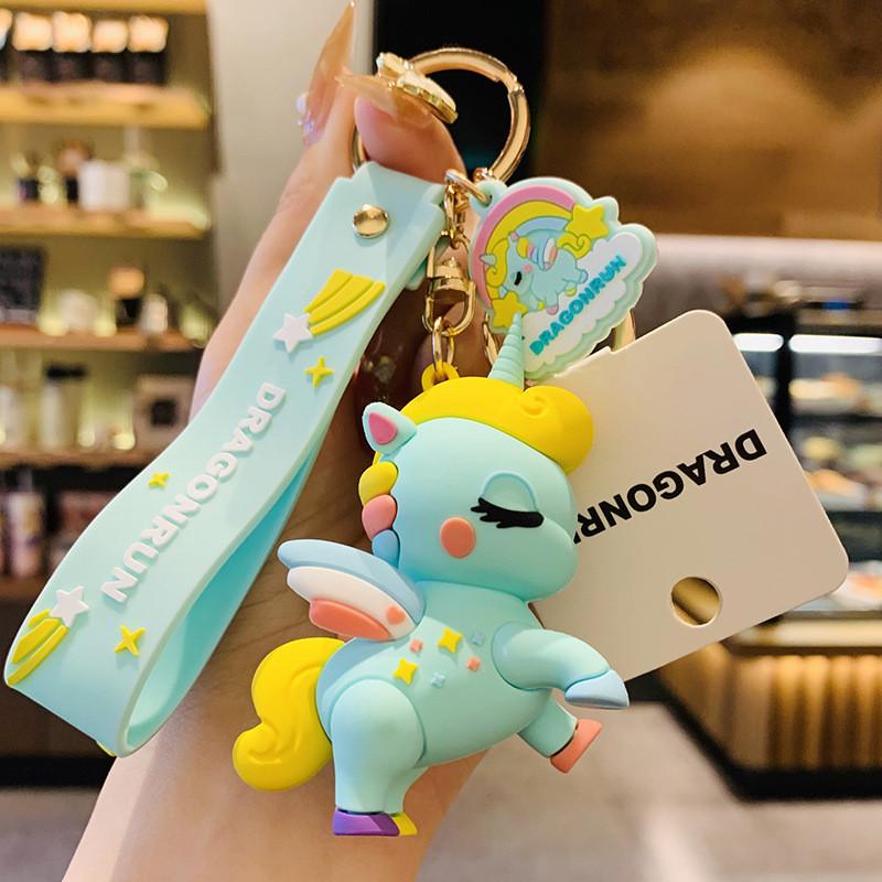 Adorable Unisex Unicorn Keychain Soft Silicone Durable Birthday Party Gift