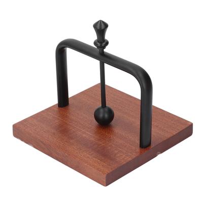 Table Napkin Holder with Lifting Ball Solid Wood Base Metal Rack Napkin Dispenser for Home