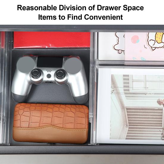 Separator de sertare transparent, lungime reglabilă, durabilitate ridicată, instalare simplă, separator de sertare extensibil