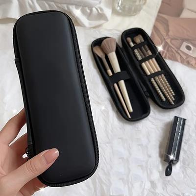 Makeup Brushes Storage Bags Cosmetic Storage Bags Double Zipper Long Strip Makeup Brushes Case Portable Travel Brushes Holder