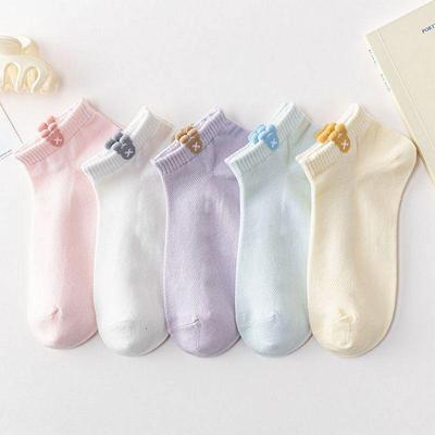 Women's Summer Boat Socks - Thin, Sweat-Absorbent, Breathable, Shallow-Mouth, Low-Cut, Korean Style. Free Shipping On Single Pairs.