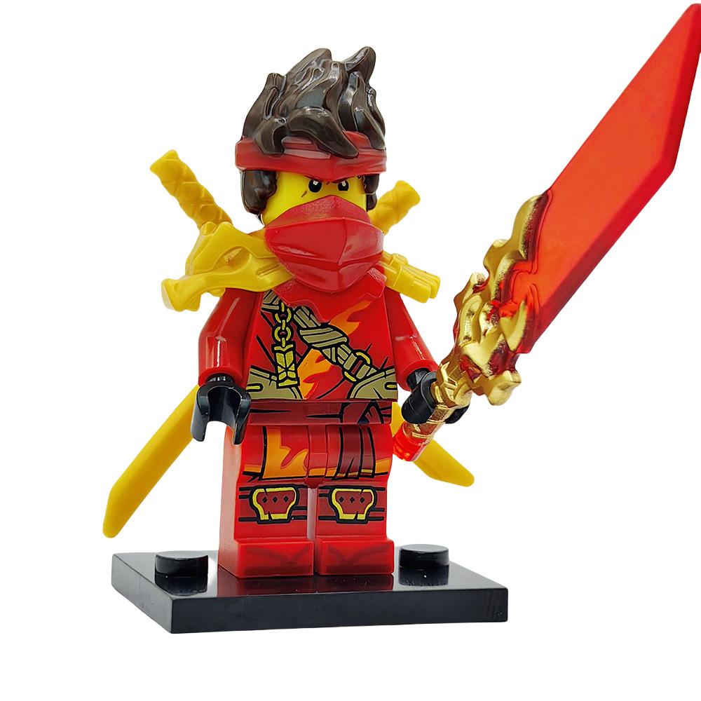 The New Ninja Building Block Figurine 19 Season Dragon Shoulder Armor Suit Protagonist Nine Assembled Figurine Boy Toy