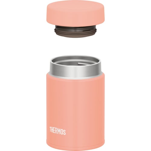 Thermos Vacuum Insulated Soup Jar, 200ml, Coral Pink, Small Capacity Model, Dishwasher Safe, Keeps Soup Hot or Cold, with a Simple Lid Design (JEG-200