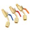 Air Conditioning Refrigerant Angled Compact Ball Valve Brass for R134A R410A R22 and R12 Charging Hoses Or Manifold