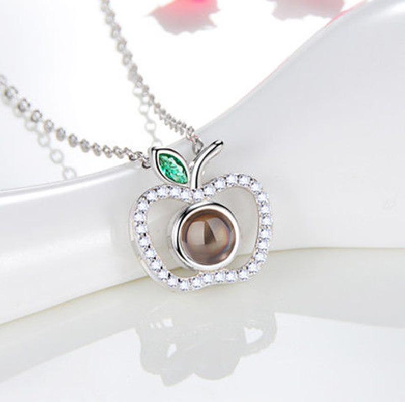 

Ожерелье с проекцией Я люблю тебя на 100 языках - Подвеска Рождественское яблоко , Идеальный подарок на 520 Циси для женщин