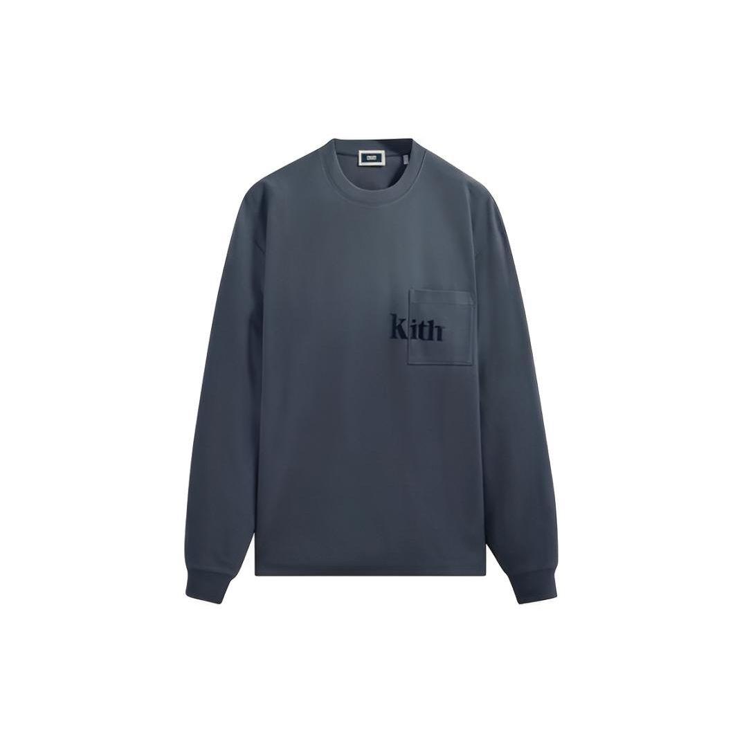 

Kith Men s Reality Green Long Sleeve Quinn Tee KHM030749-448 S